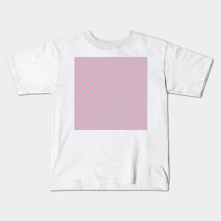 Wonky Checkerboard, Pink and Lavender Kids T-Shirt